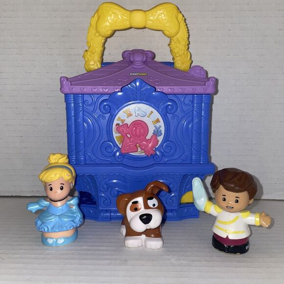 Little People Disney Princess Cinderella On-the-Go Playset with 3 Figures Lot - Picture 1 of 13